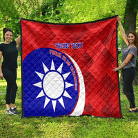 Personalised Taiwan Badminton Quilt 2024 Taiwanese Proud Dynamic Style - Wonder Print Shop