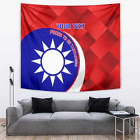 Personalised Taiwan Badminton Tapestry 2024 Taiwanese Proud Dynamic Style - Wonder Print Shop