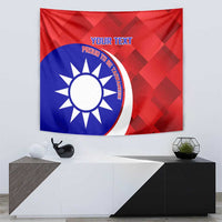 Personalised Taiwan Badminton Tapestry 2024 Taiwanese Proud Dynamic Style - Wonder Print Shop