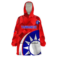 Personalised Taiwan Badminton Wearable Blanket Hoodie 2024 Taiwanese Proud Dynamic Style - Wonder Print Shop