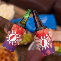 Personalised Taiwan 4 in 1 Can Cooler Tumbler Taiwanese Map Mix Prunus Mume Blossoms - Wonder Print Shop