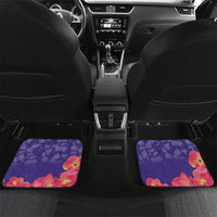 Personalised Taiwan Car Mats Taiwanese Map Mix Prunus Mume Blossoms - Wonder Print Shop