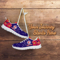 Personalised Taiwan Sneakers Taiwanese Map Mix Prunus Mume Blossoms - Wonder Print Shop