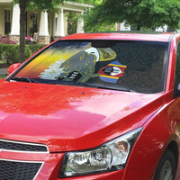 Eswatini Independence Day Auto Sun Shade Swaziland Nguni Shield African Pattern - Wonder Print Shop