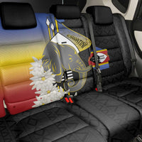Eswatini Independence Day Back Car Seat Cover Swaziland Nguni Shield African Pattern - Wonder Print Shop