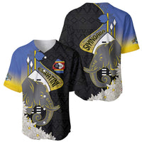 Eswatini Independence Day Baseball Jersey Swaziland Nguni Shield African Pattern - Wonder Print Shop