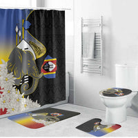 Eswatini Independence Day Bathroom Set Swaziland Nguni Shield African Pattern - Wonder Print Shop