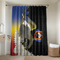 Eswatini Independence Day Bathroom Set Swaziland Nguni Shield African Pattern - Wonder Print Shop