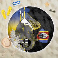 Eswatini Independence Day Beach Blanket Swaziland Nguni Shield African Pattern - Wonder Print Shop