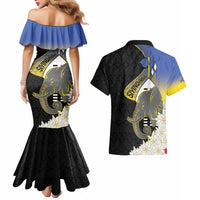 Eswatini Independence Day Couples Matching Mermaid Dress and Hawaiian Shirt Swaziland Nguni Shield African Pattern - Wonder Print Shop