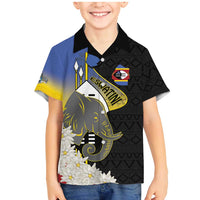 Eswatini Independence Day Family Matching Mermaid Dress and Hawaiian Shirt Swaziland Nguni Shield African Pattern - Wonder Print Shop