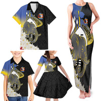 Eswatini Independence Day Family Matching Tank Maxi Dress and Hawaiian Shirt Swaziland Nguni Shield African Pattern - Wonder Print Shop