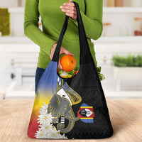 Eswatini Independence Day Grocery Bag Swaziland Nguni Shield African Pattern - Wonder Print Shop