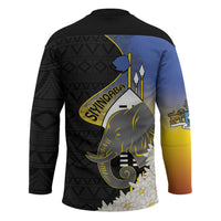 Eswatini Independence Day Hockey Jersey Swaziland Nguni Shield African Pattern - Wonder Print Shop