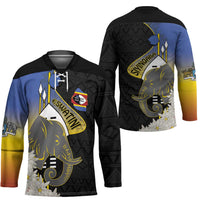Eswatini Independence Day Hockey Jersey Swaziland Nguni Shield African Pattern - Wonder Print Shop