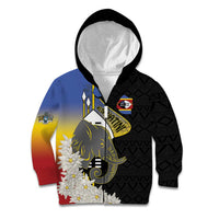 Eswatini Independence Day Kid Hoodie Swaziland Nguni Shield African Pattern - Wonder Print Shop