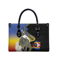Eswatini Independence Day Leather Bag Swaziland Nguni Shield African Pattern - Wonder Print Shop
