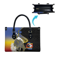 Eswatini Independence Day Leather Bag Swaziland Nguni Shield African Pattern - Wonder Print Shop