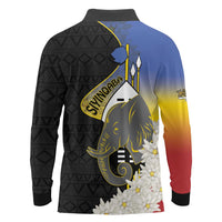Eswatini Independence Day Long Sleeve Polo Shirt Swaziland Nguni Shield African Pattern - Wonder Print Shop