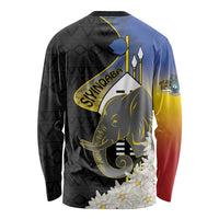 Eswatini Independence Day Long Sleeve Shirt Swaziland Nguni Shield African Pattern - Wonder Print Shop