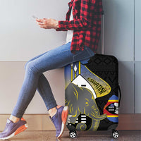 Eswatini Independence Day Luggage Cover Swaziland Nguni Shield African Pattern - Wonder Print Shop