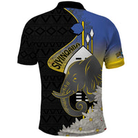 Eswatini Independence Day Polo Shirt Swaziland Nguni Shield African Pattern - Wonder Print Shop