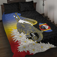 Eswatini Independence Day Quilt Bed Set Swaziland Nguni Shield African Pattern - Wonder Print Shop