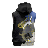 Eswatini Independence Day Sleeveless Hoodie Swaziland Nguni Shield African Pattern - Wonder Print Shop