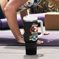 Eswatini Independence Day Tumbler With Handle Swaziland Nguni Shield African Pattern - Wonder Print Shop