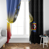 Eswatini Independence Day Window Curtain Swaziland Nguni Shield African Pattern - Wonder Print Shop