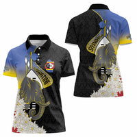 Eswatini Independence Day Women Polo Shirt Swaziland Nguni Shield African Pattern - Wonder Print Shop
