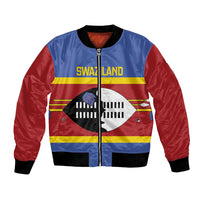 Swaziland Bomber Jacket Siyinqaba Eswatini Flag Style - Wonder Print Shop