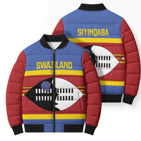 Swaziland Bomber Puffer Jacket Siyinqaba Eswatini Flag Style - Wonder Print Shop