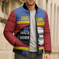Swaziland Bomber Puffer Jacket Siyinqaba Eswatini Flag Style - Wonder Print Shop