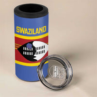 Swaziland 4 in 1 Can Cooler Tumbler Siyinqaba Eswatini Flag Style - Wonder Print Shop