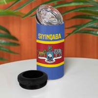 Swaziland 4 in 1 Can Cooler Tumbler Siyinqaba Eswatini Flag Style - Wonder Print Shop