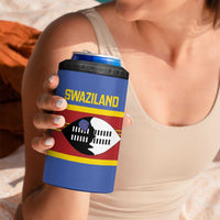 Swaziland 4 in 1 Can Cooler Tumbler Siyinqaba Eswatini Flag Style - Wonder Print Shop