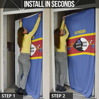 Swaziland Door Cover Siyinqaba Eswatini Flag Style - Wonder Print Shop