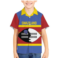 Swaziland Family Matching Mermaid Dress and Hawaiian Shirt Siyinqaba Eswatini Flag Style - Wonder Print Shop
