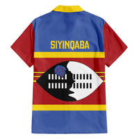 Swaziland Family Matching Off The Shoulder Long Sleeve Dress and Hawaiian Shirt Siyinqaba Eswatini Flag Style - Wonder Print Shop