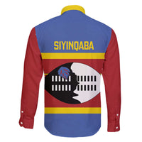 Swaziland Family Matching Off The Shoulder Long Sleeve Dress and Hawaiian Shirt Siyinqaba Eswatini Flag Style - Wonder Print Shop