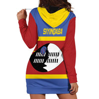 Swaziland Hoodie Dress Siyinqaba Eswatini Flag Style - Wonder Print Shop