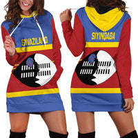 Swaziland Hoodie Dress Siyinqaba Eswatini Flag Style - Wonder Print Shop