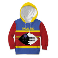 Swaziland Kid Hoodie Siyinqaba Eswatini Flag Style - Wonder Print Shop