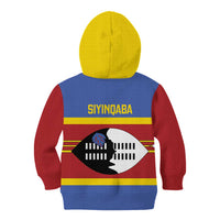 Swaziland Kid Hoodie Siyinqaba Eswatini Flag Style - Wonder Print Shop
