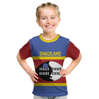 Swaziland Kid T Shirt Siyinqaba Eswatini Flag Style - Wonder Print Shop