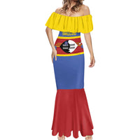 Swaziland Mermaid Dress Siyinqaba Eswatini Flag Style - Wonder Print Shop