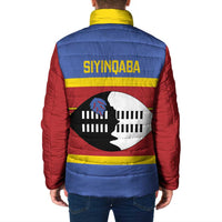 Swaziland Padded Jacket Siyinqaba Eswatini Flag Style - Wonder Print Shop