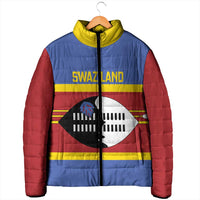 Swaziland Padded Jacket Siyinqaba Eswatini Flag Style - Wonder Print Shop