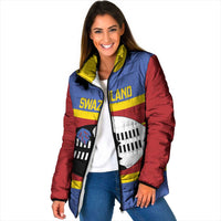 Swaziland Padded Jacket Siyinqaba Eswatini Flag Style - Wonder Print Shop